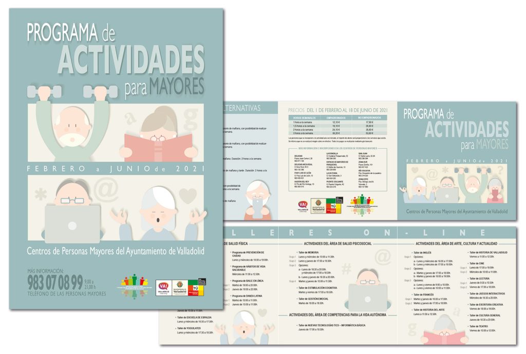 Diseño para actividades de personas mayores. Ayuntamiento de Valladolid
